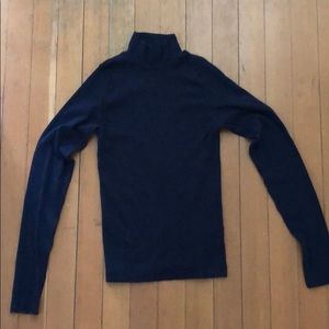 Brandy Melville Navy Mock Neck Long Sleeve